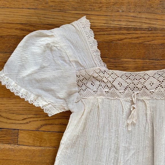 Vintage Crinkle Gauze Boho Prairie Dress 🌾 - Picture 4 of 10